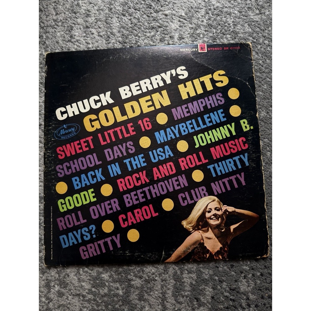 CHUCK BERRY GOLDEN HITS 1967 VINYL R & B ROCK‎ 'N' ROLL RECORD MERCURY SR 61103